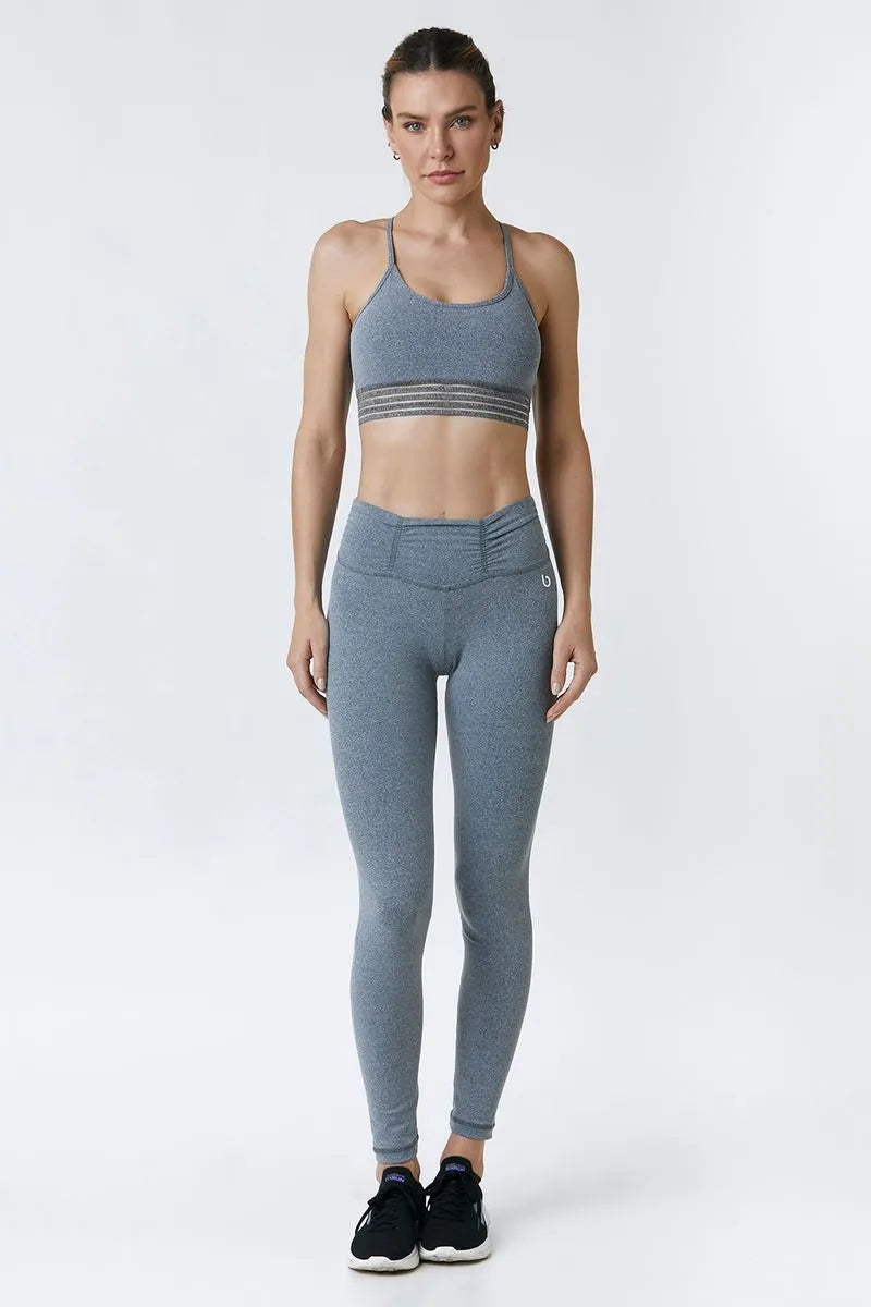 CALÇA LEGGING BABY SUPLEX CINZA MESCLA CLARO