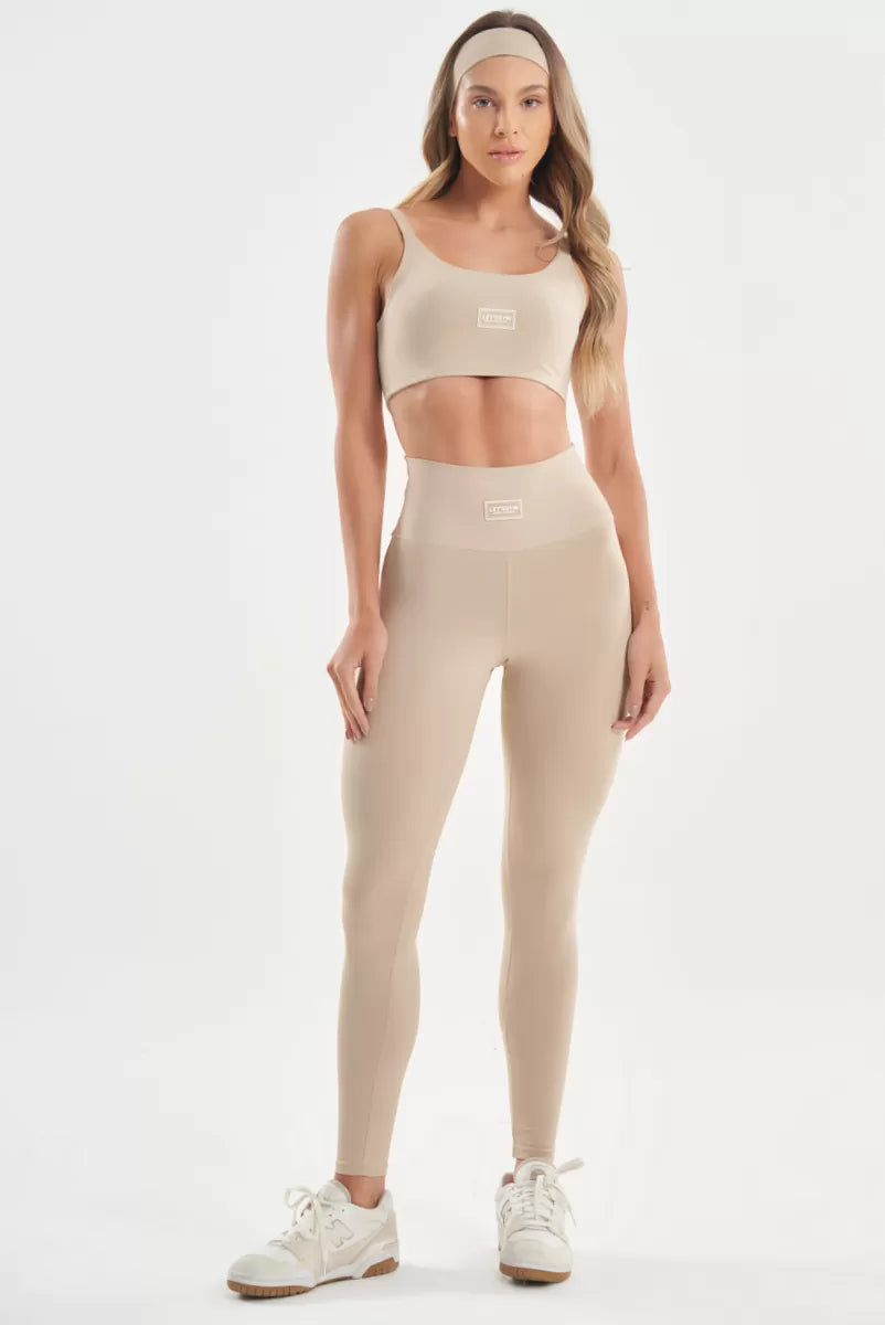 Legging Basic Colors Nude Lets Gym Calça Legging - Bege