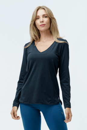 BLUSA FITNESS EMOTION ML PRETO
