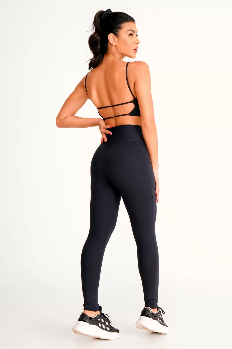 Legging Basic Velocity Preto Lets Gym Calça Legging - Preto