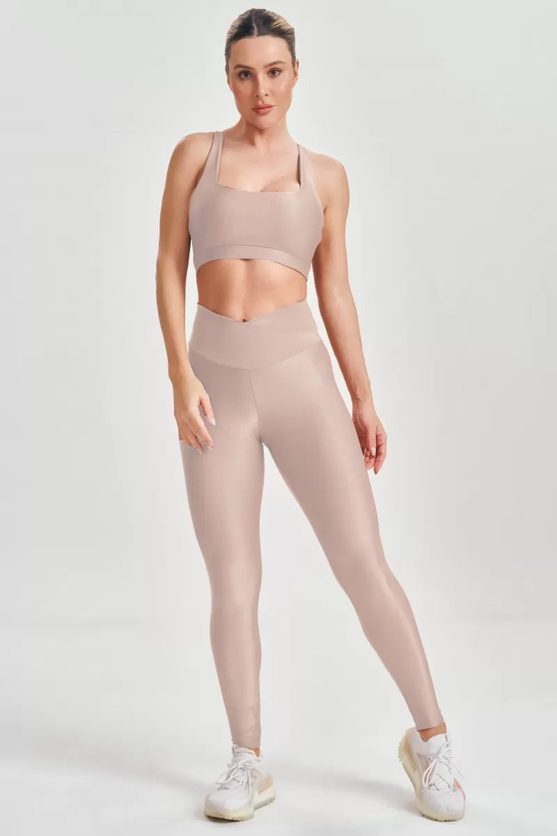 Legging Just Nude Lets Gym Calça Legging - Bege
