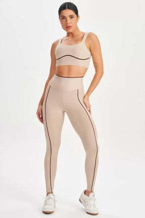 Legging Estilous Nude Lets Gym Calça Legging - Bege