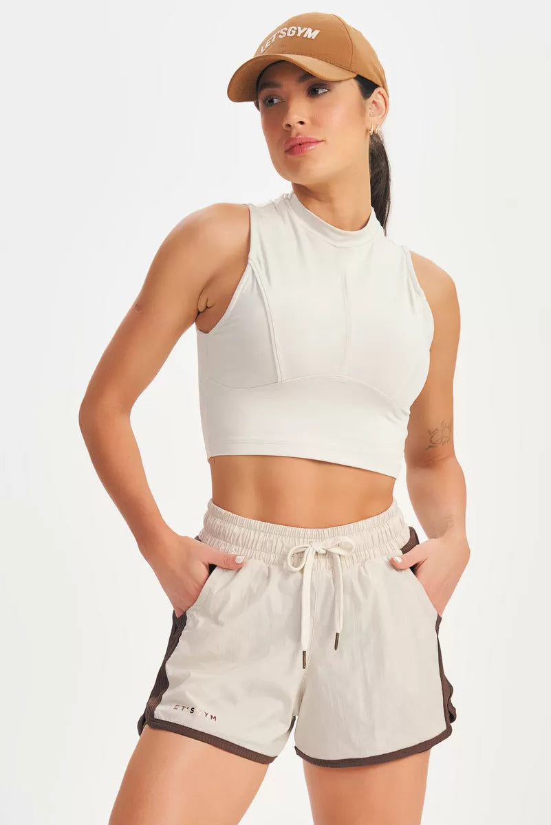 Cropped Up Off White Lets Gym Cropped - Off White