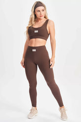 Legging Comfort Rib Coffee Lets Gym Calça Legging - Marrom