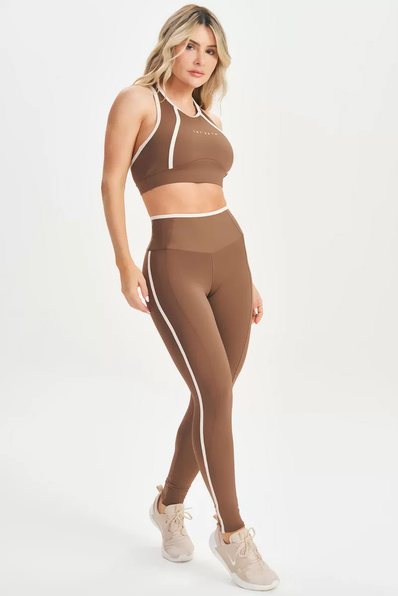Legging Chronos Marrom Lets Gym Calça Legging - Marrom