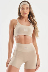 Top Basic Colors Nude Lets Gym Top - Bege