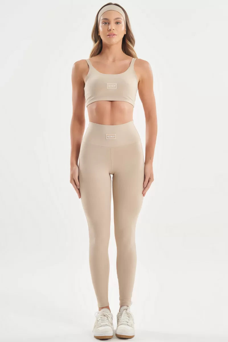 Legging Basic Colors Nude Lets Gym Calça Legging - Bege