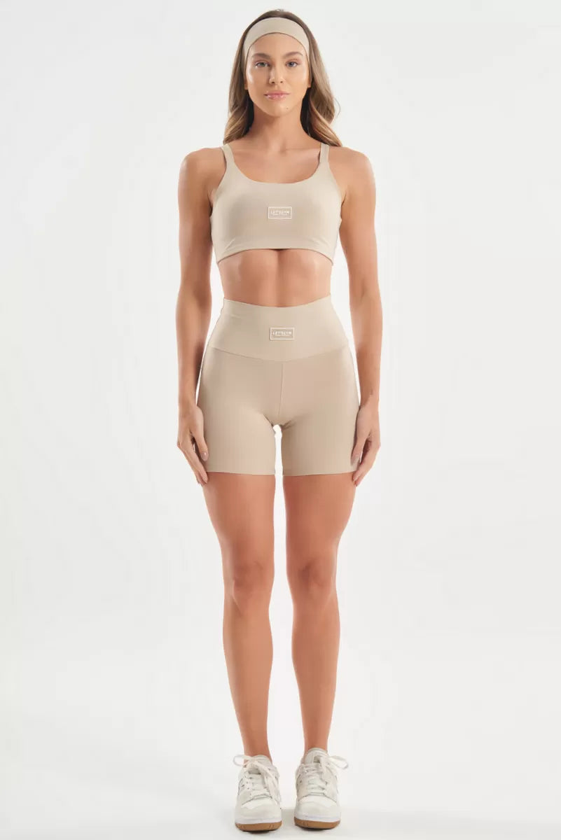 Shorts Basic Colors Nude Lets Gym    SHORT BEGE