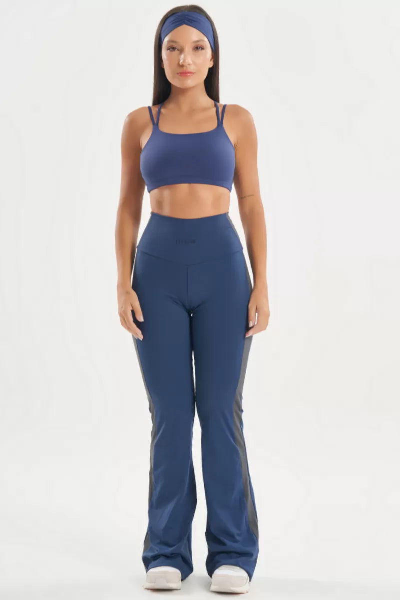 Calça Flare Soft Balance Azul Escuro Lets Gym