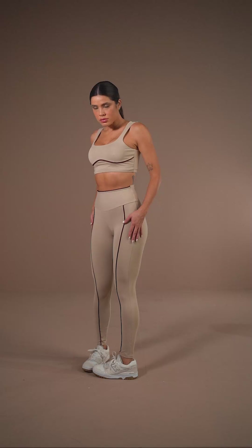 Top Estilous Nude Lets Gym Top - Bege