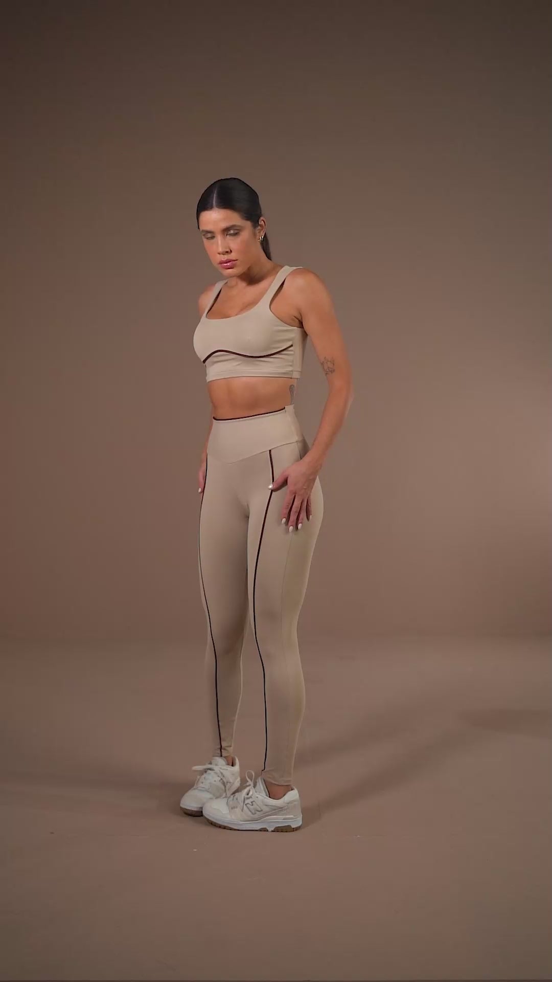 Top Estilous Nude Lets Gym Top - Bege