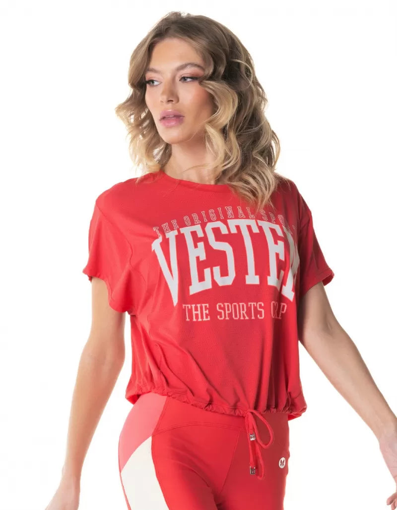 Blusa Manga Curta Dry Fit Glimmer Tomate Vermelho vestem
