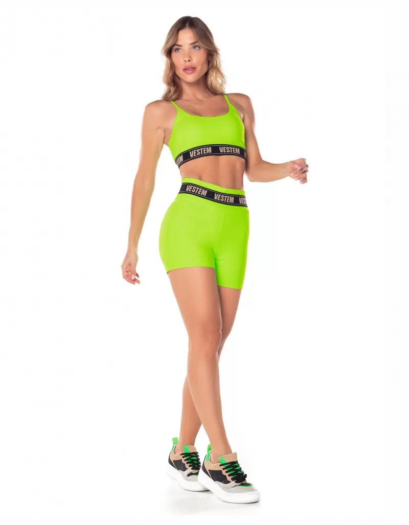 Shorts Cós Elastico Hera Verde Neon