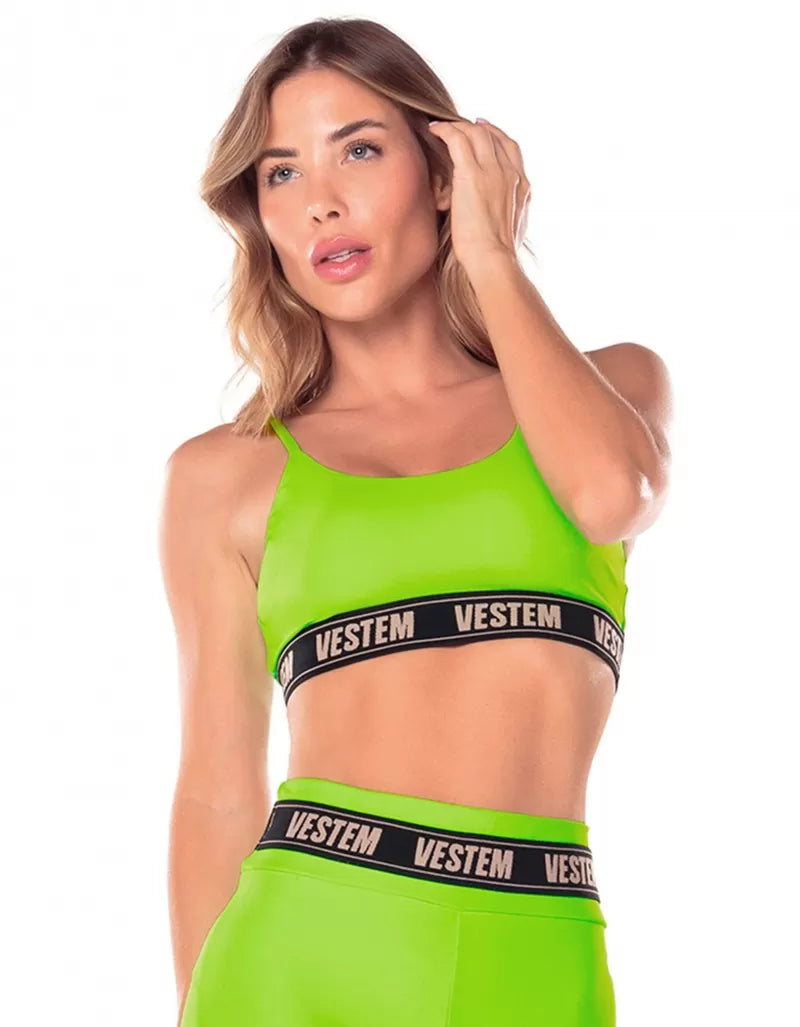 Top Elástico Personalizado Hera Verde Neon