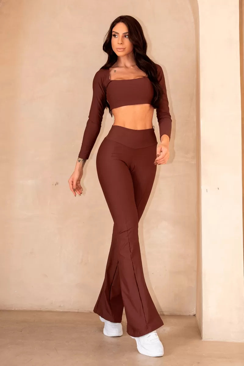 LEGGING FLARE UPSIDE COCOA ZNG Calça Legging - Marrom